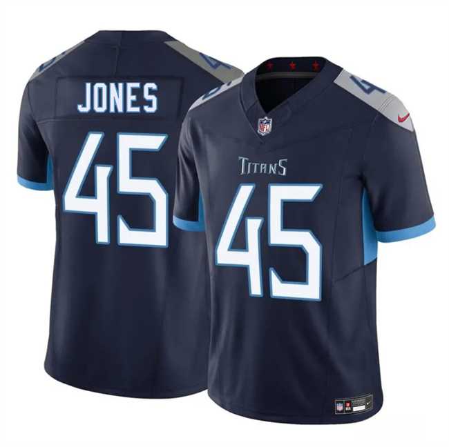 Men & Women & Youth Tennessee Titans #45 DreMont Jones Navy 2025 F.U.S.E. Vapor Limited Stitched Jersey